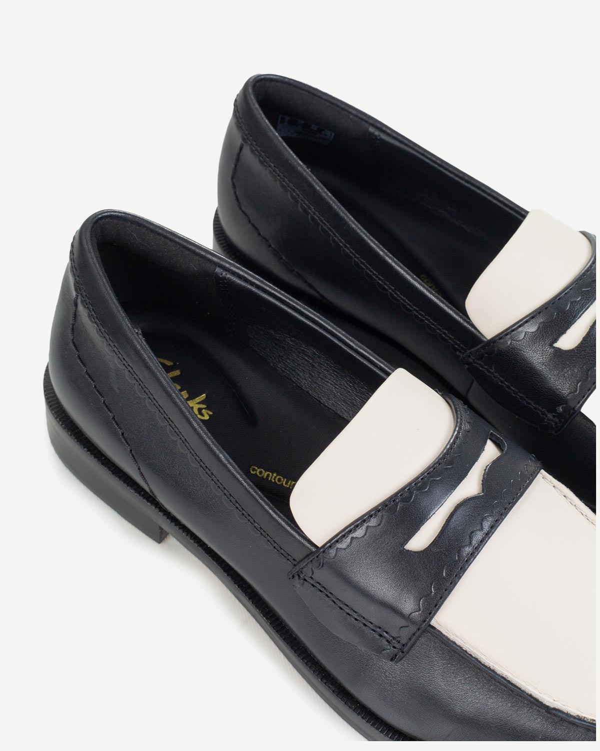 Γυναίκα - Μοκασίνια-Μπαλαρίνες - Clarks Μαύρο-Off White