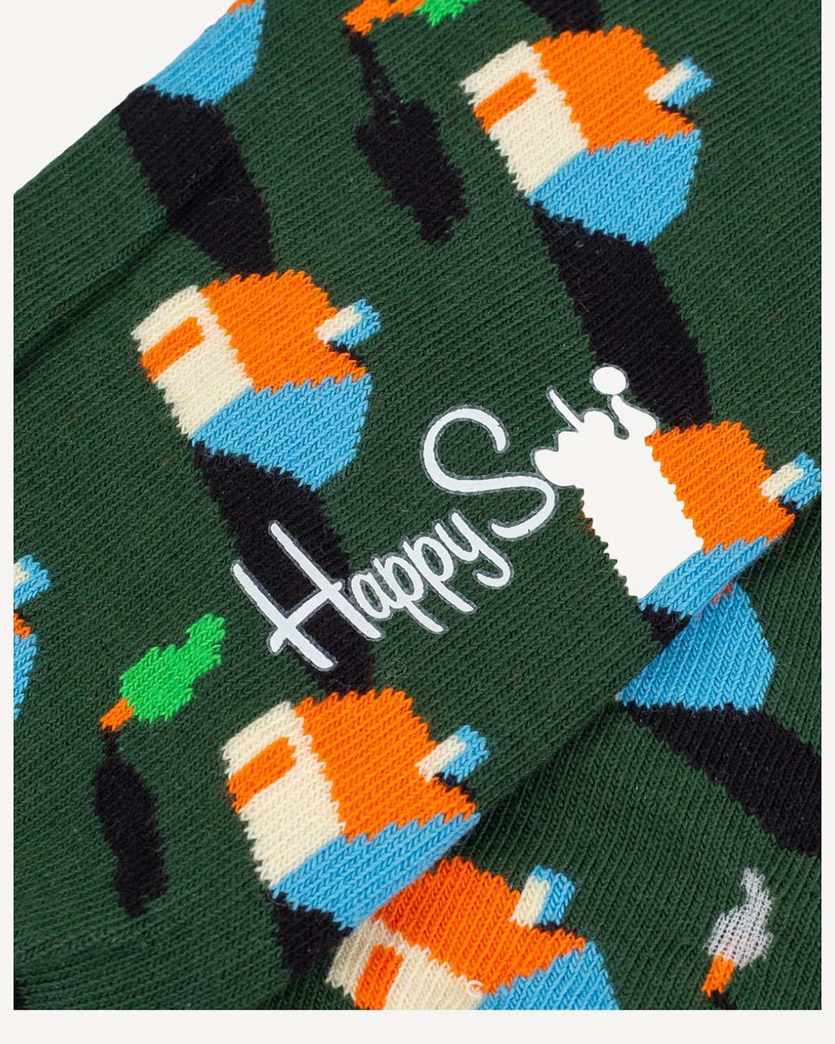 Άνδρας - Κάλτσες - Happy Socks Πράσινο-Μαύρο
