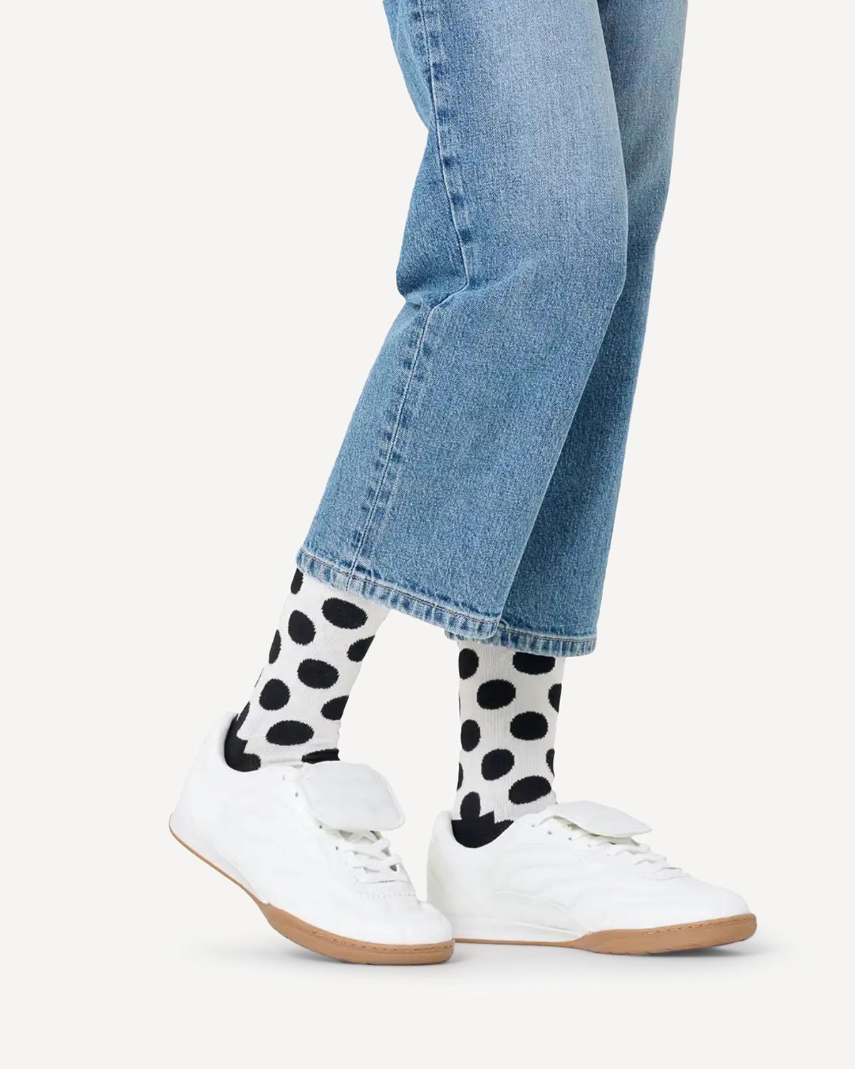 Γυναίκα - Κάλτσες - Happy Socks Λευκό-Μαύρο