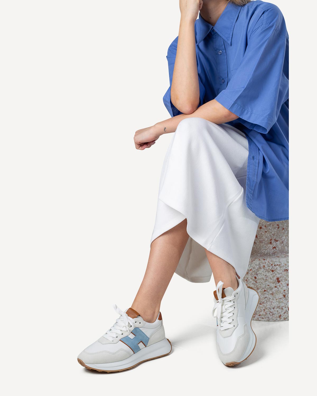 Γυναίκα - Sneakers - Hogan Λευκό-Μπλε