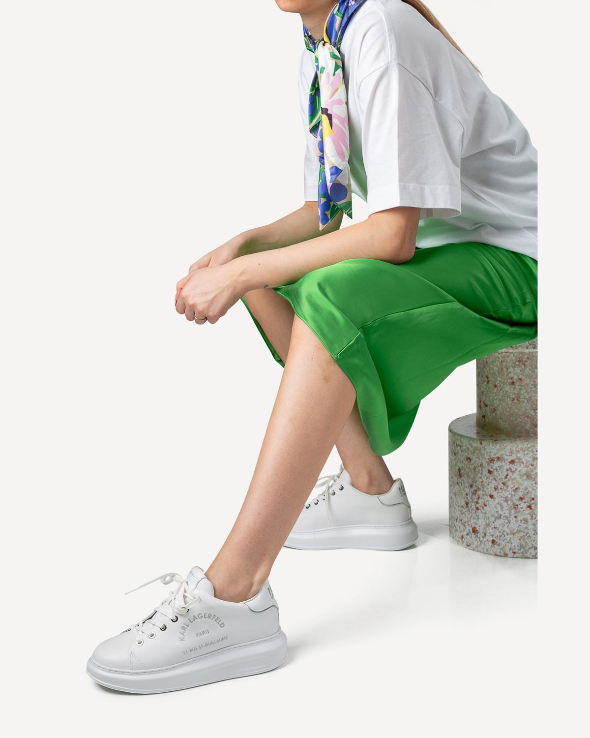 Γυναίκα - Sneakers - Karl Lagerfeld Λευκό-Ασημί