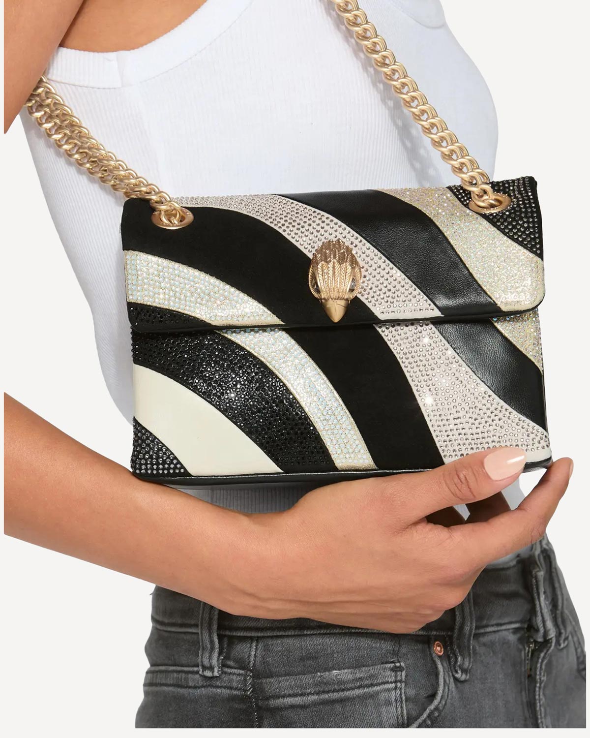 Γυναίκα - Shoulder Bags - Kurt Geiger Μαύρο-Λευκό