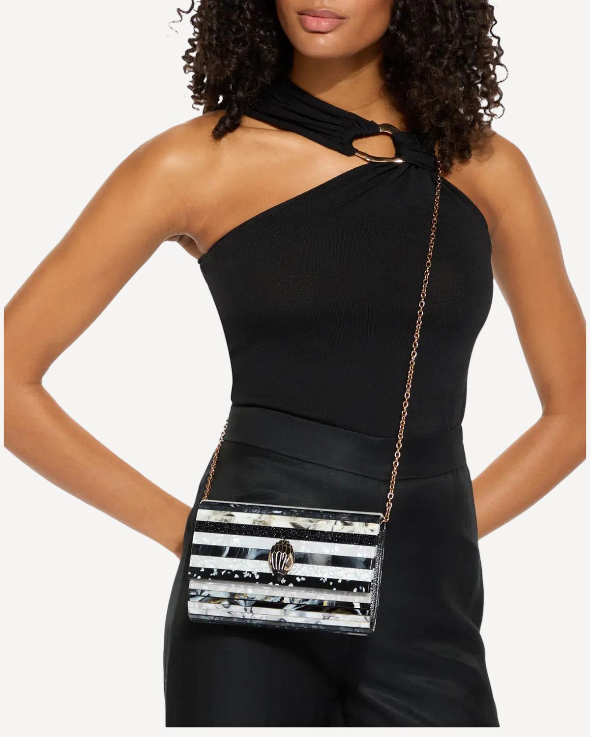Γυναίκα - Clutch - Kurt Geiger Μαύρο-Λευκό