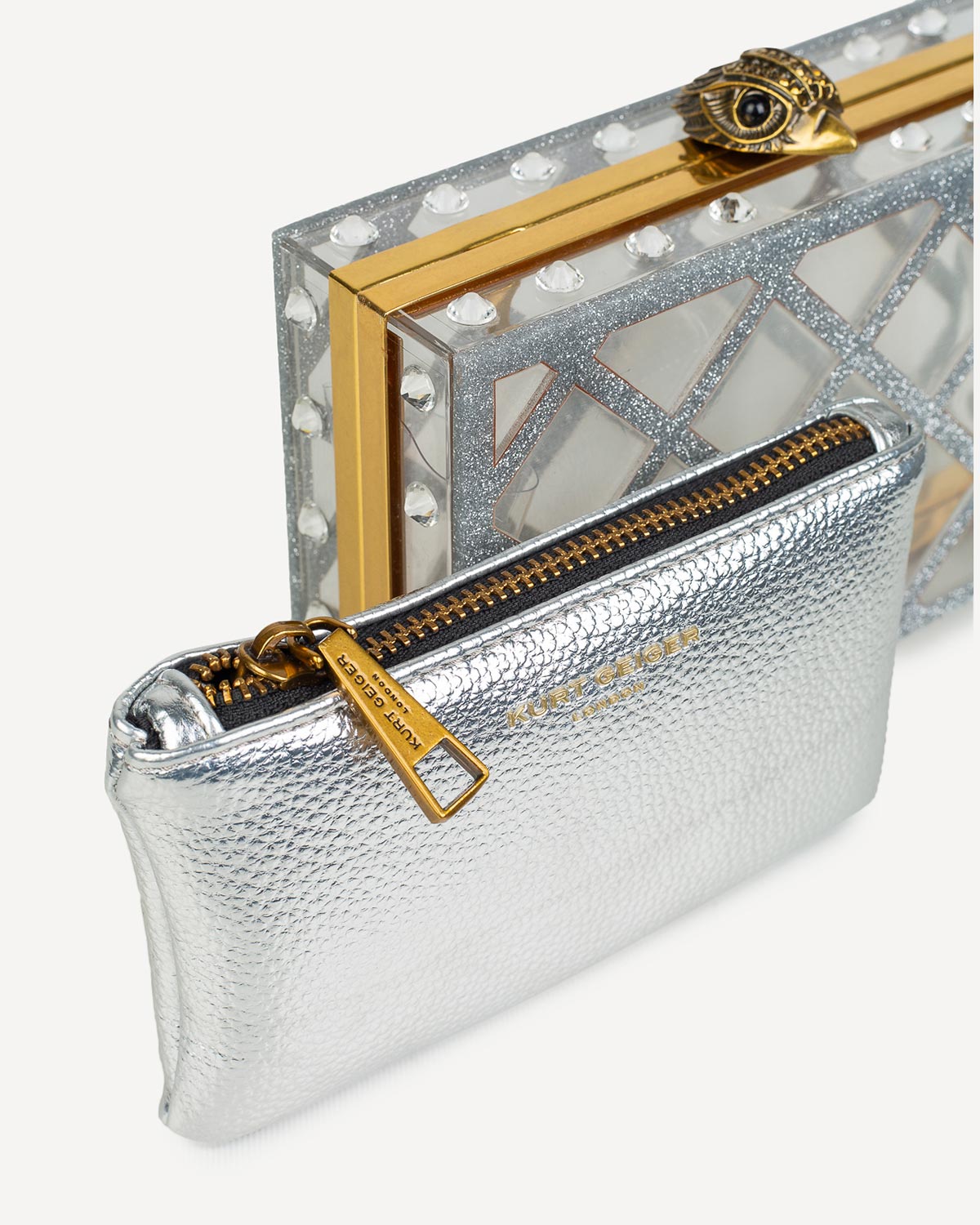 Γυναίκα - Clutch - Kurt Geiger Ασημί