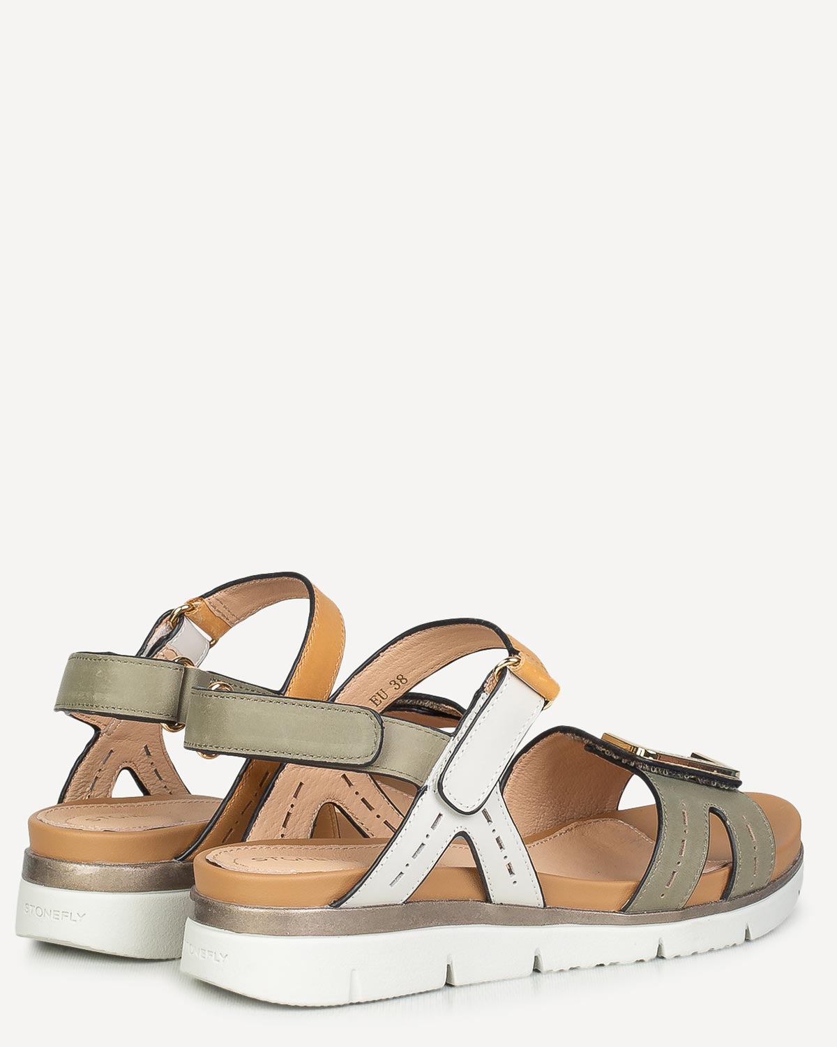 Γυναίκα - Πέδιλα-Σανδάλια - Stonefly Λαδί-Λευκό