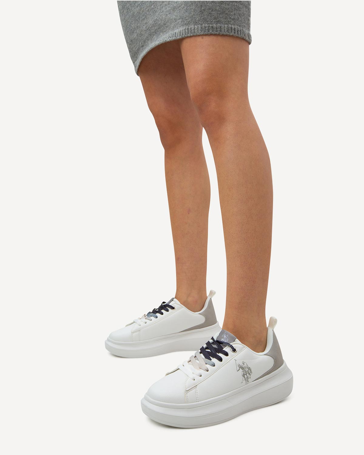Γυναίκα - Sneakers - U.S. Polo Assn Λευκό-Γκρι