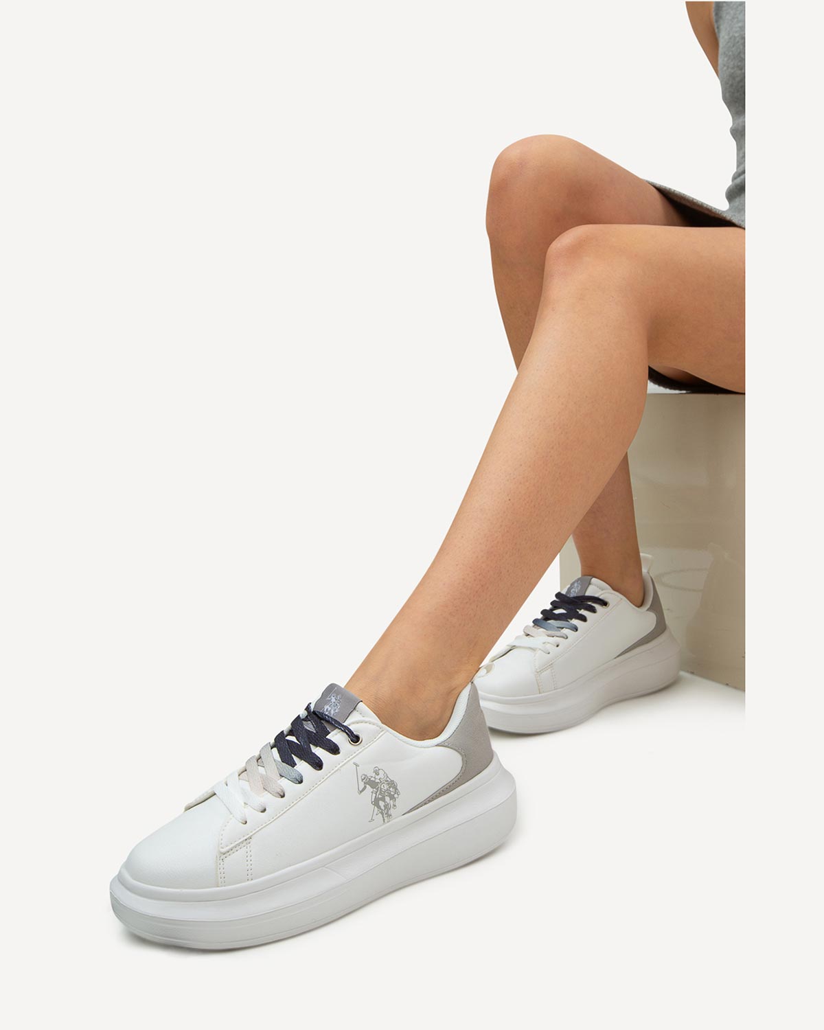 Γυναίκα - Sneakers - U.S. Polo Assn Λευκό-Γκρι