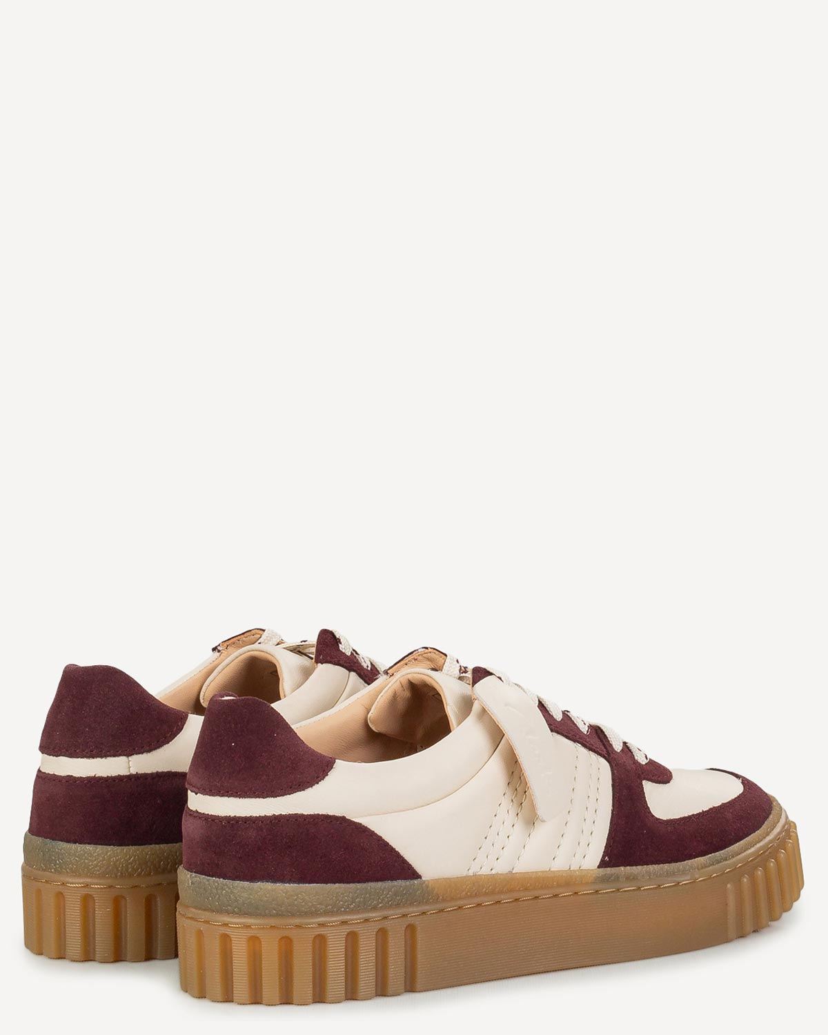 Γυναίκα - Sneakers - Clarks Εκρού-Μπορντώ