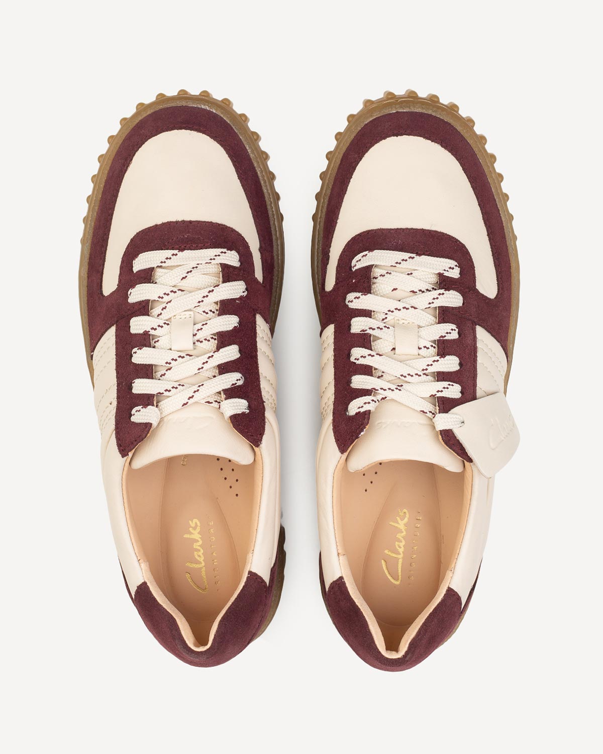 Γυναίκα - Sneakers - Clarks Εκρού-Μπορντώ