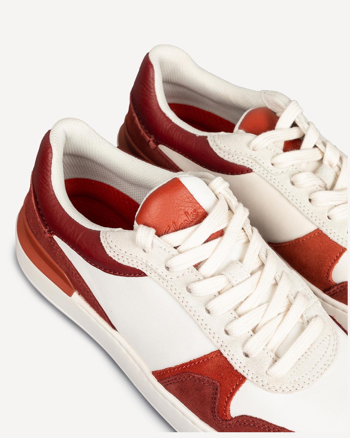 Άνδρας - Sneakers - Clarks Λευκό-Κόκκινο