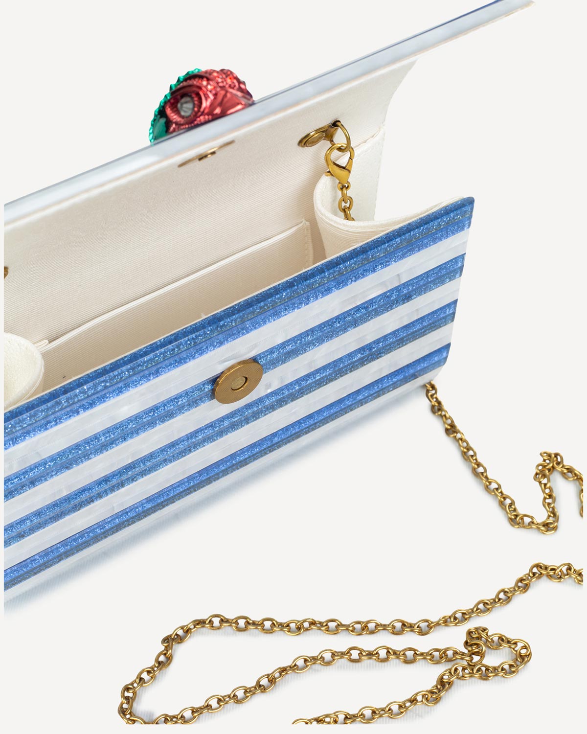 Γυναίκα - Clutch - Kurt Geiger Μπλε-Λευκό