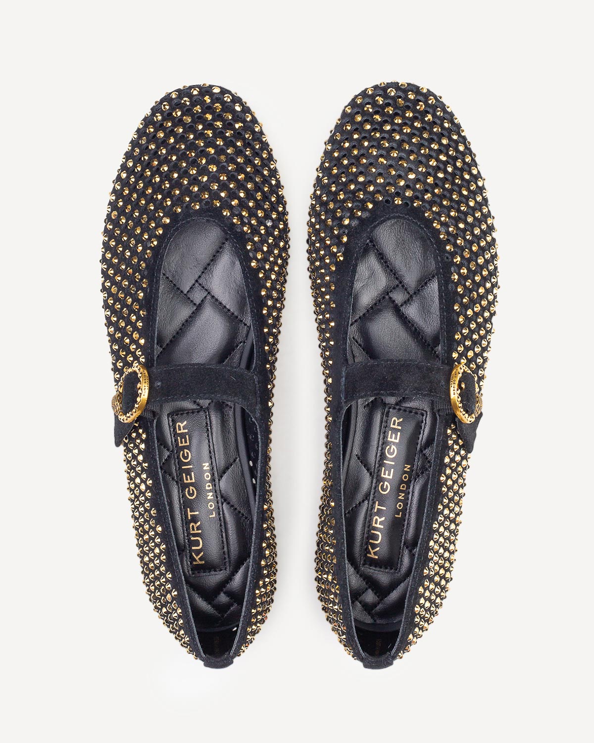 Γυναίκα - Μοκασίνια-Μπαλαρίνες - Kurt Geiger Μαύρο-Χρυσό