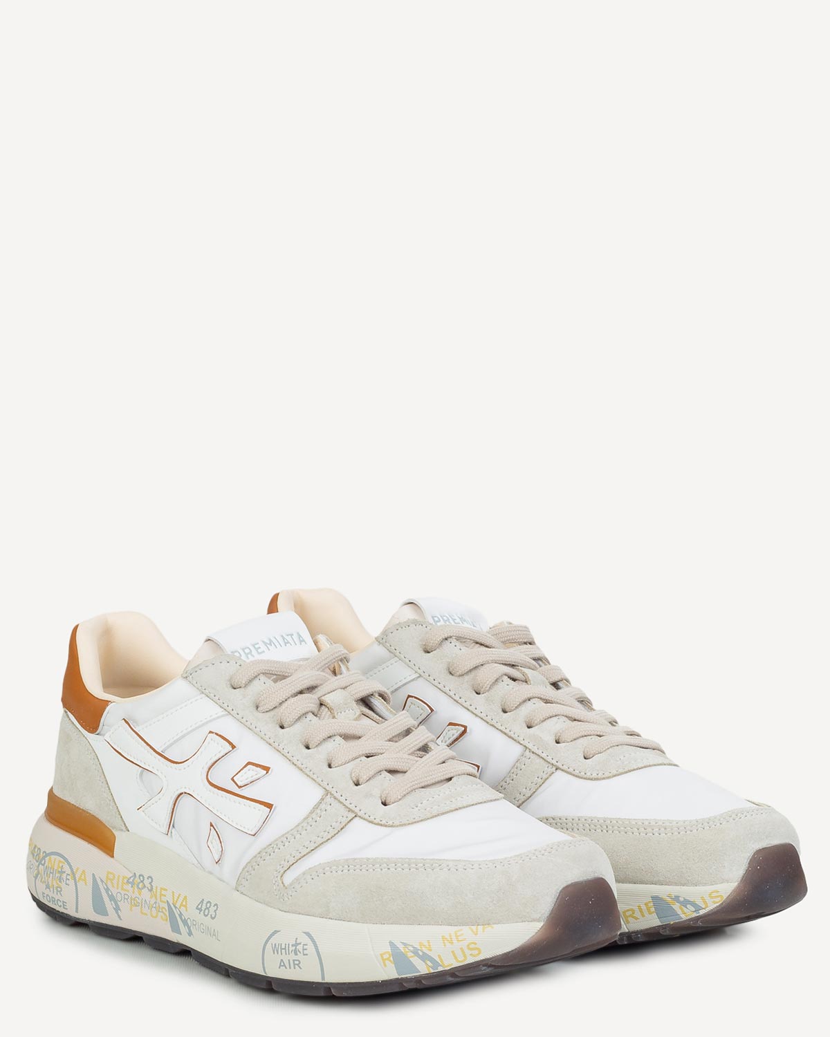 Άνδρας - Sneakers - Premiata Λευκό-Ταμπά