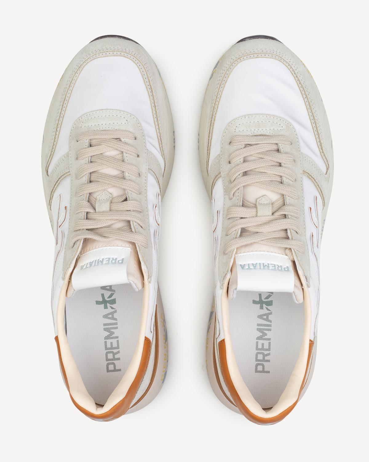 Άνδρας - Sneakers - Premiata Λευκό-Ταμπά