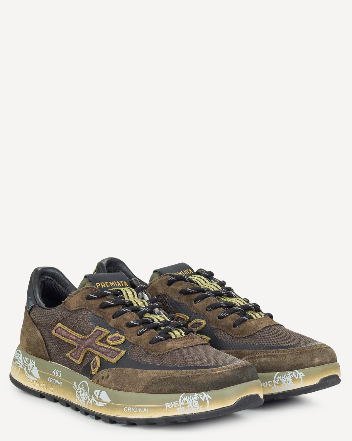 Άνδρας - Sneakers - Premiata Πράσινο-Καφέ