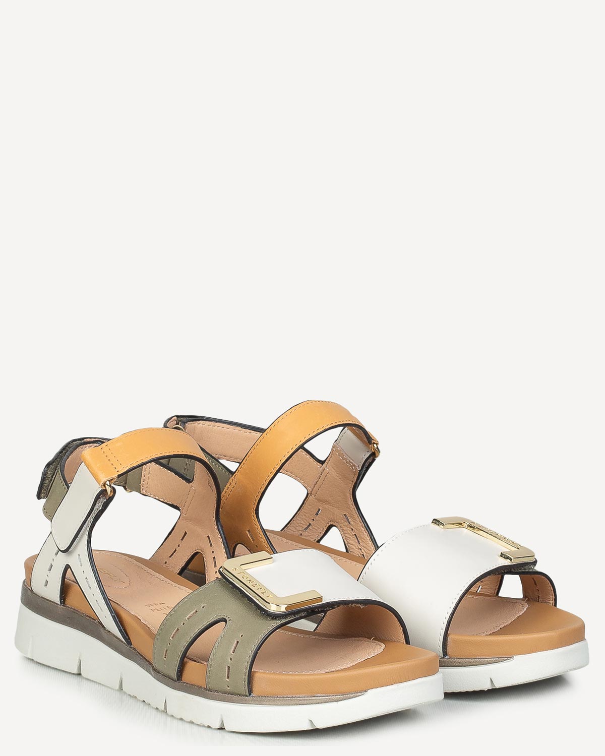 Γυναίκα - Πέδιλα-Σανδάλια - Stonefly Λαδί-Λευκό