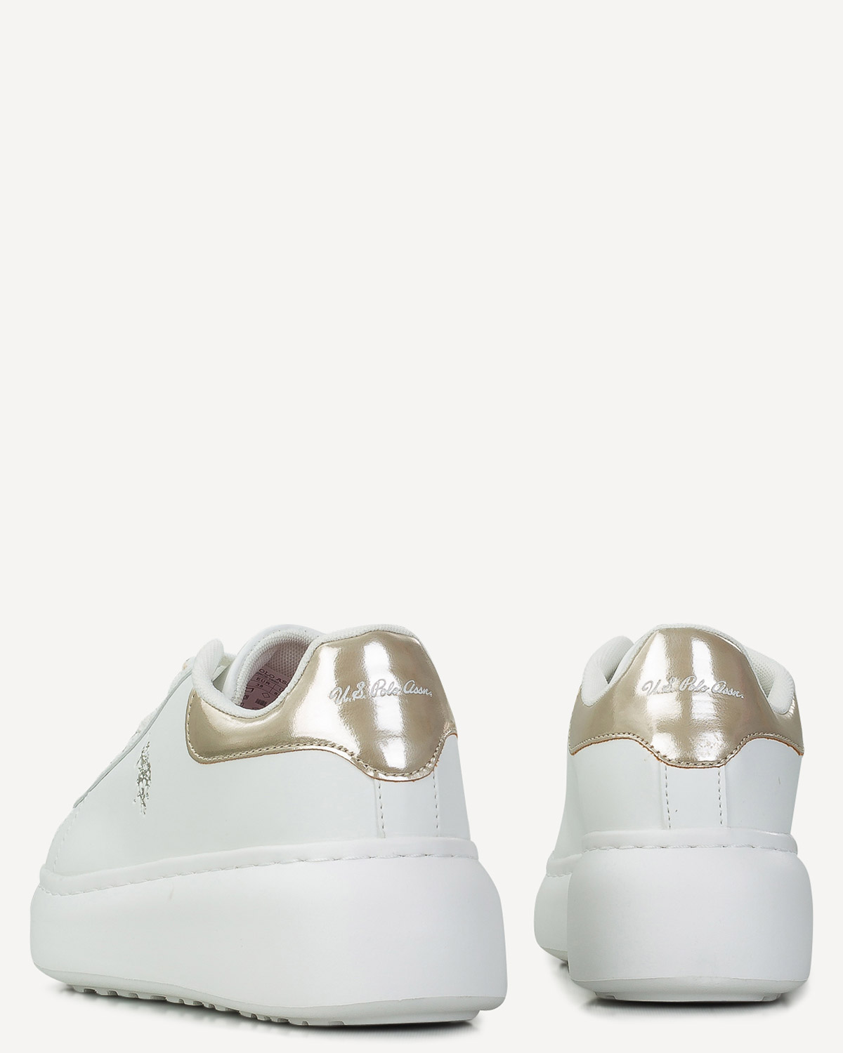 Γυναίκα - Sneakers - U.S. Polo Assn Λευκό-Χρυσό